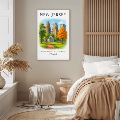 New Jersey, Newark Signature Series Vintage Travel Poster