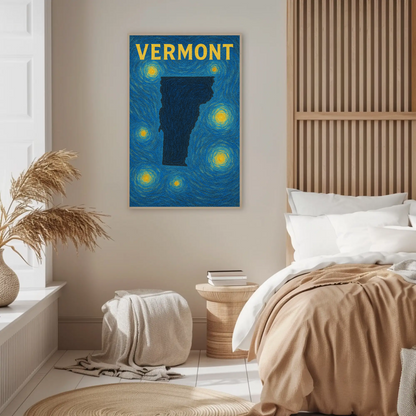 Vermont Starry Night Poster