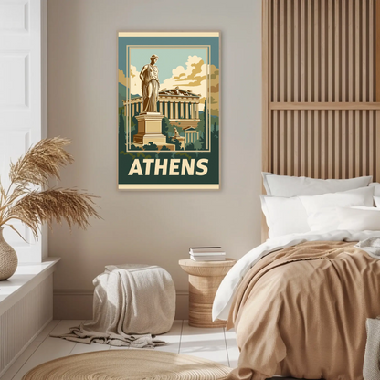 Athens, Greece Vintage Style Poster