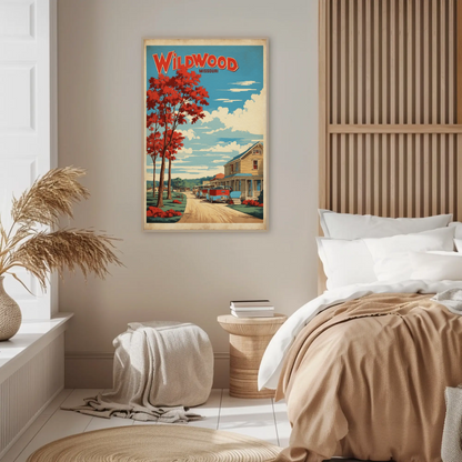 Wildwood Missouri Rustic Village Drive Vintage Travel Poster