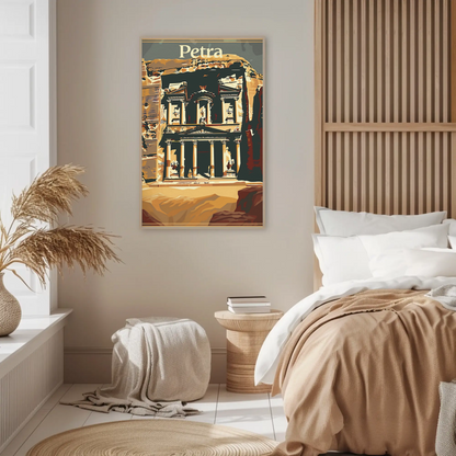 Petra Jordan Ancient Architecture Desert Poster