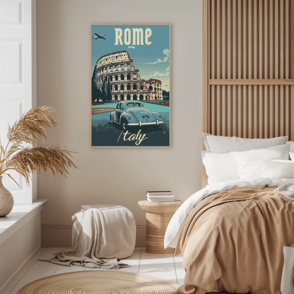 Rome Italy Vintage Travel Poster