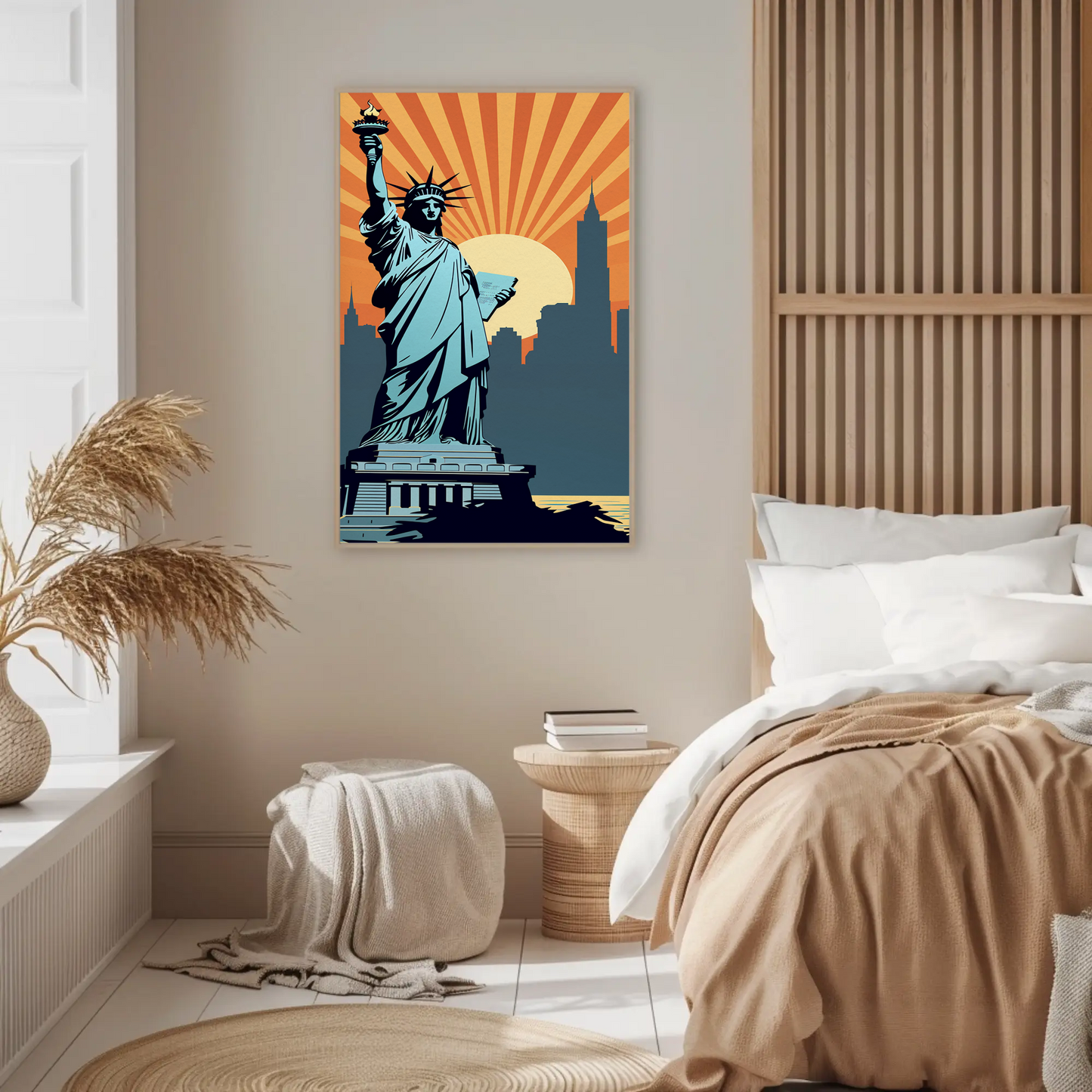 Statue of Liberty New York Vintage Travel Poster