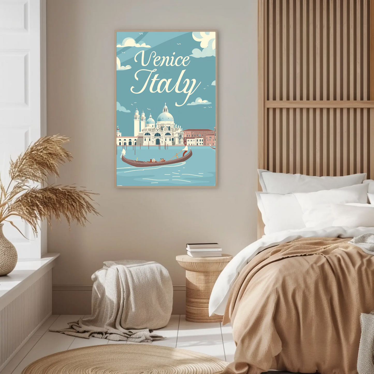Venice, Italy - Gondola Vintage Style Poster