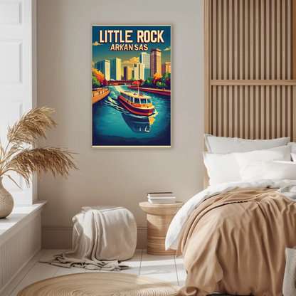 Little Rock Arkansas Vintage Poster