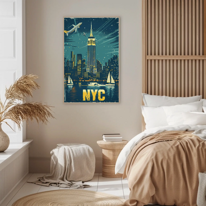 Vintage Poster NYC Nightscape