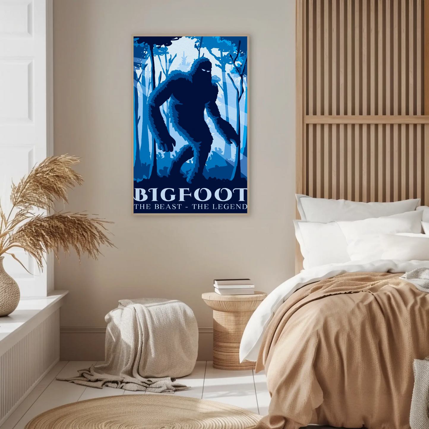 Bigfoot Silhouette Forest Legend Cryptid Poster Print