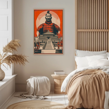Terracotta Warrior Xian China Palace Vintage Travel Poster