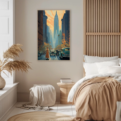 New York Empire Vintage Travel Poster