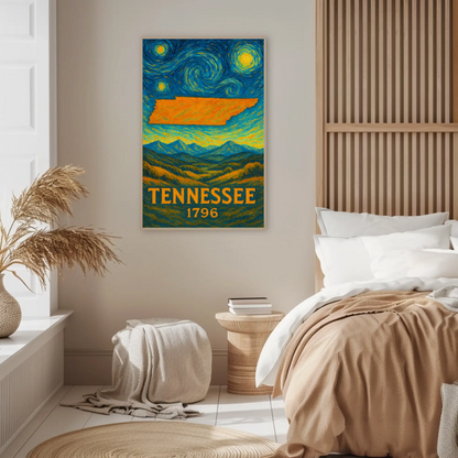 Tennessee Starry Night Poster