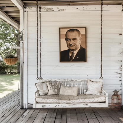 Lyndon Johnson 36th President Sepia Photo