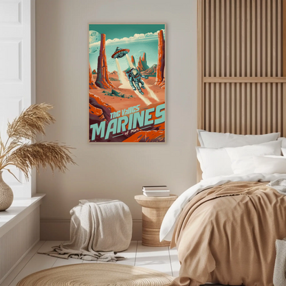 Mars Vintage Poster - Space Marines