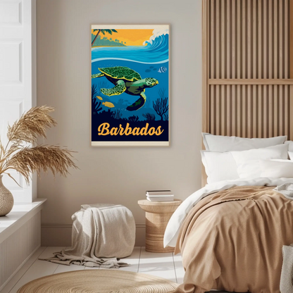 Barbados Vintage Travel Poster