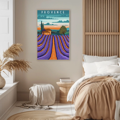 Provence Vintage Poster Lavender Fields