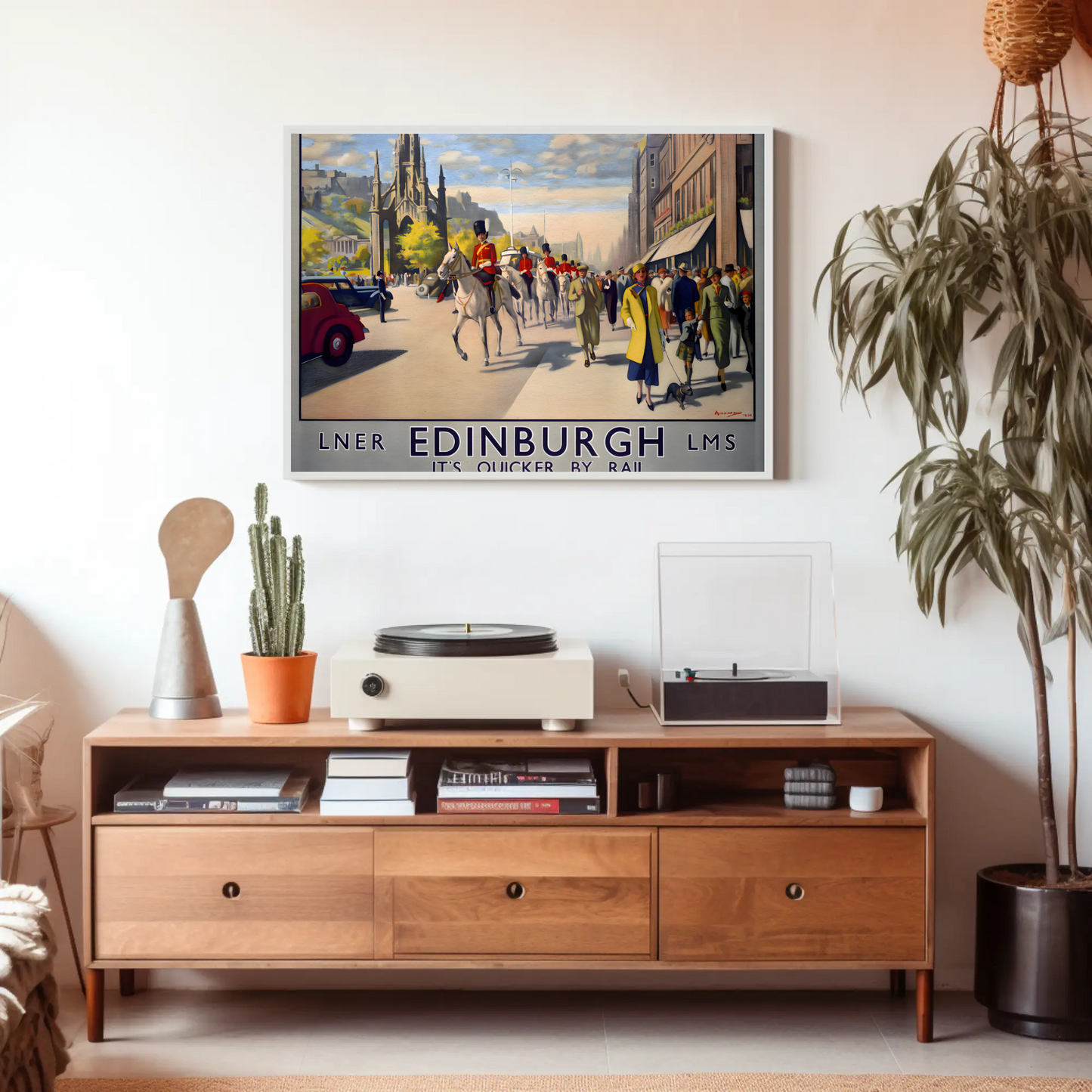 Edinburgh Travel by Rail Poster