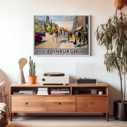 Edinburgh Travel by Rail Poster