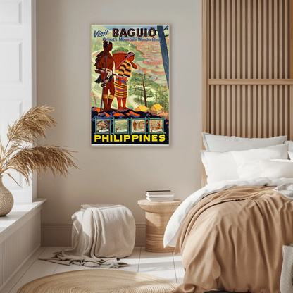 Baguio Philippines Vintage Travel Poster