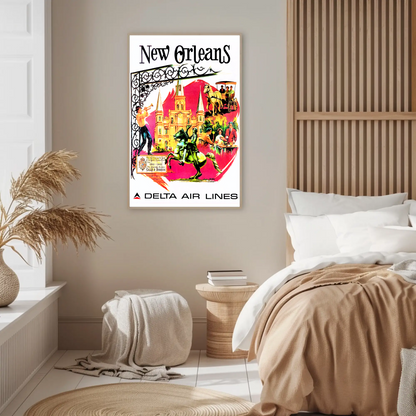 New Orleans Air Lines Travel Poster