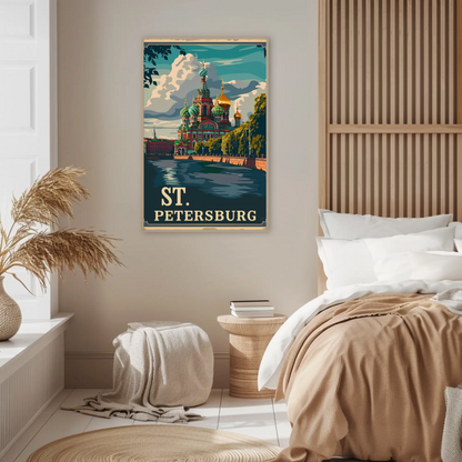 St. Petersburg Vintage Poster - Russian Architecture