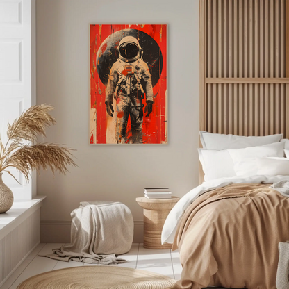 Vintage Travel Poster - Astronaut Space Art