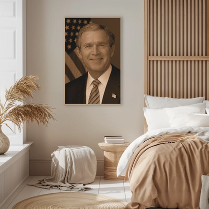 George W. Bush 43rd President Sepia Photo
