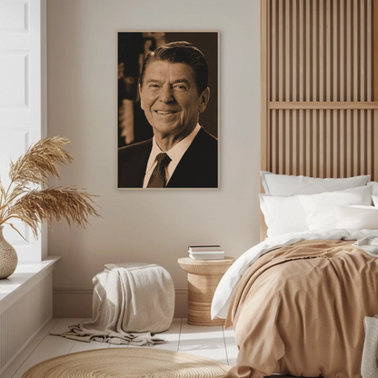 Ronald Reagan 40th President Sepia Photo