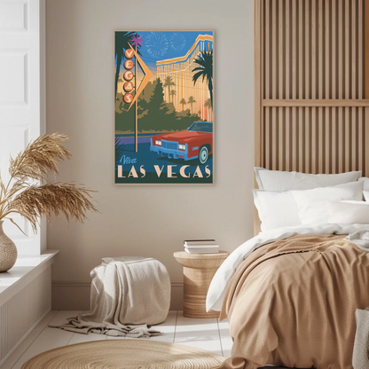 Las Vegas Vintage Poster Viva Nightlife