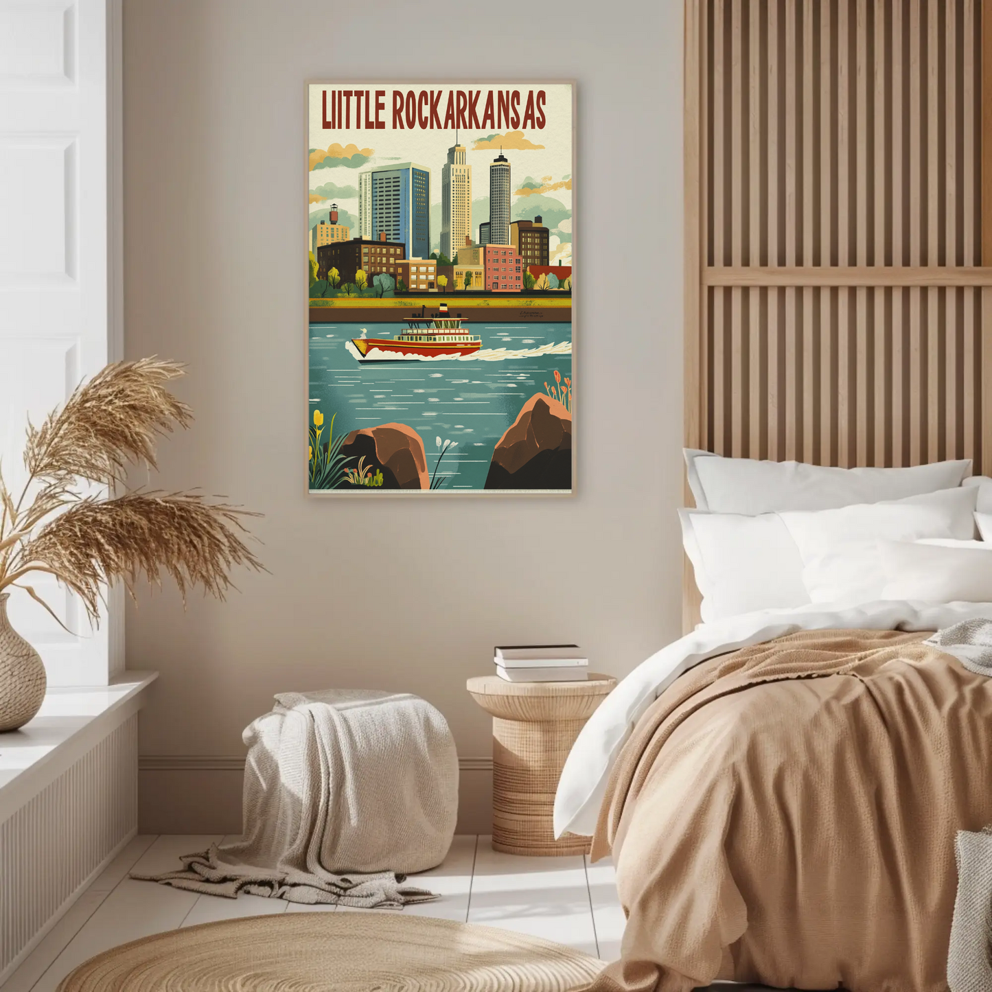 Little Rock Arkansas Vintage Poster