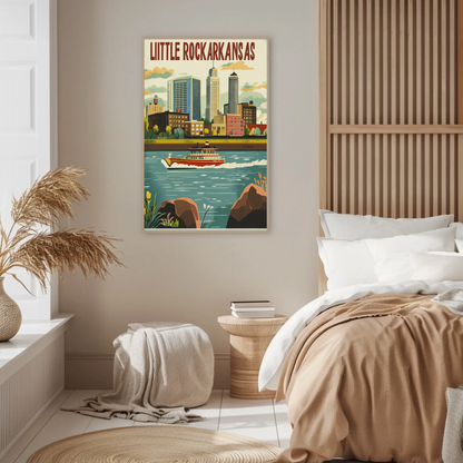 Little Rock Arkansas Vintage Poster