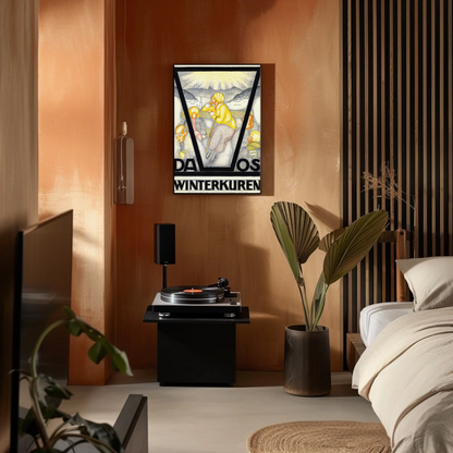 Davos Winterkuren Vintage Poster