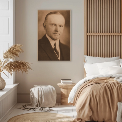 Calvin Coolidge 30th President Sepia Photo