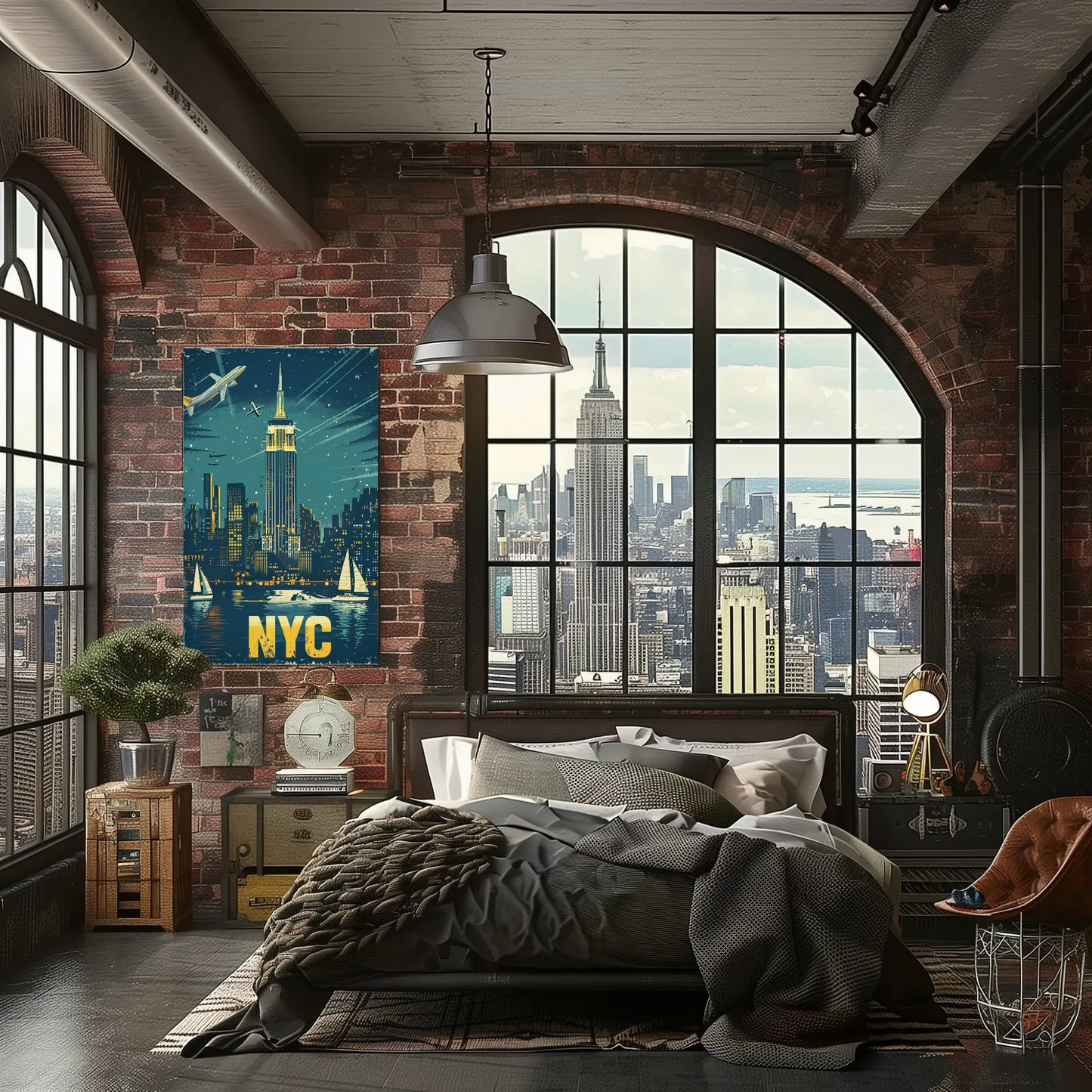 Vintage Poster NYC Nightscape