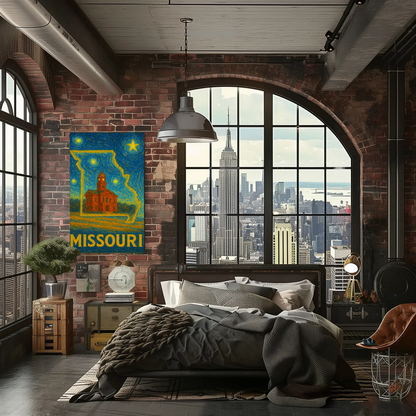 Missouri Starry Night Poster