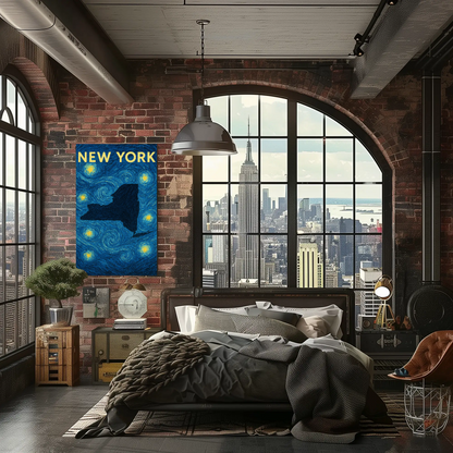New York Starry Night Poster
