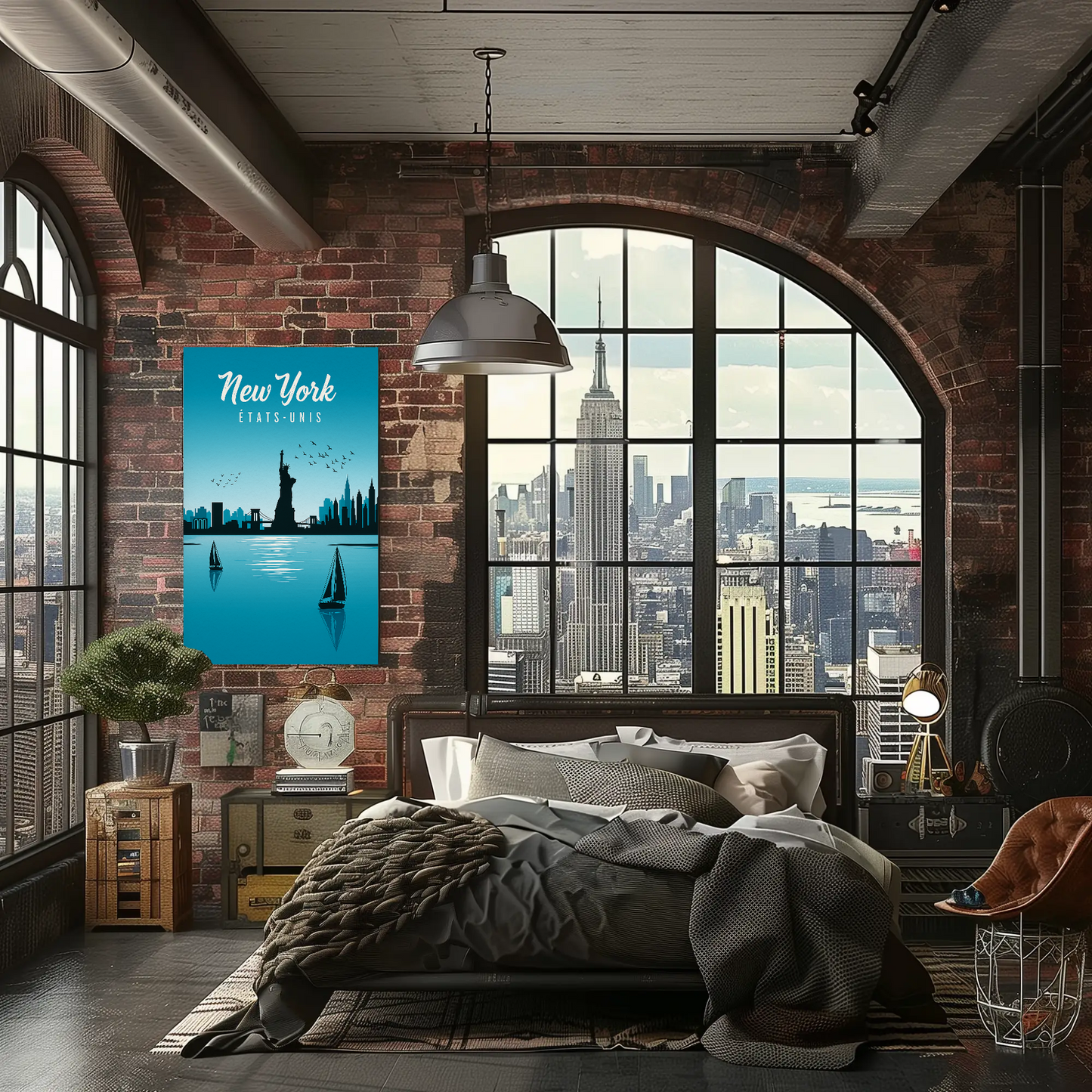 New York Statue of Liberty Vintage Poster