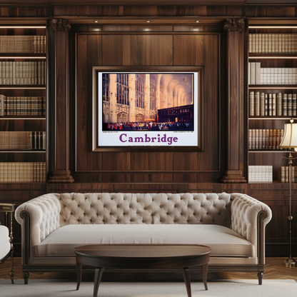 Cambridge King's College Chapel Poster