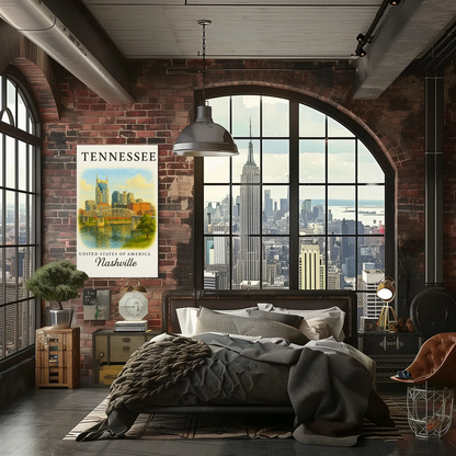 Tennessee, Nashville 2 Signature Series Vintage Travel Poster