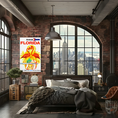 Amtrak Florida Vintage Poster