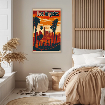 Los Angeles Sunset Vintage Poster