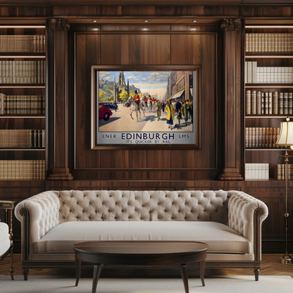 Edinburgh Travel by Rail Poster