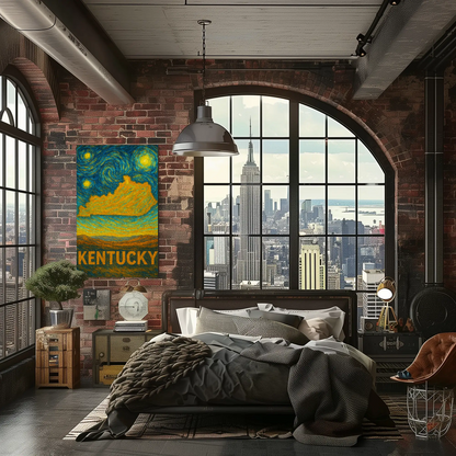 Kentucky Starry Night Poster
