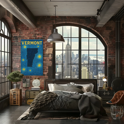 Vermont Starry Night Poster