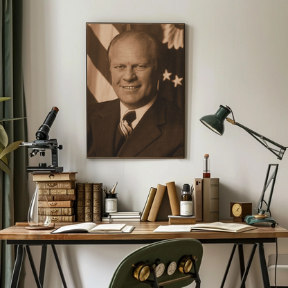 Gerald Ford 38th President Sepia Photo