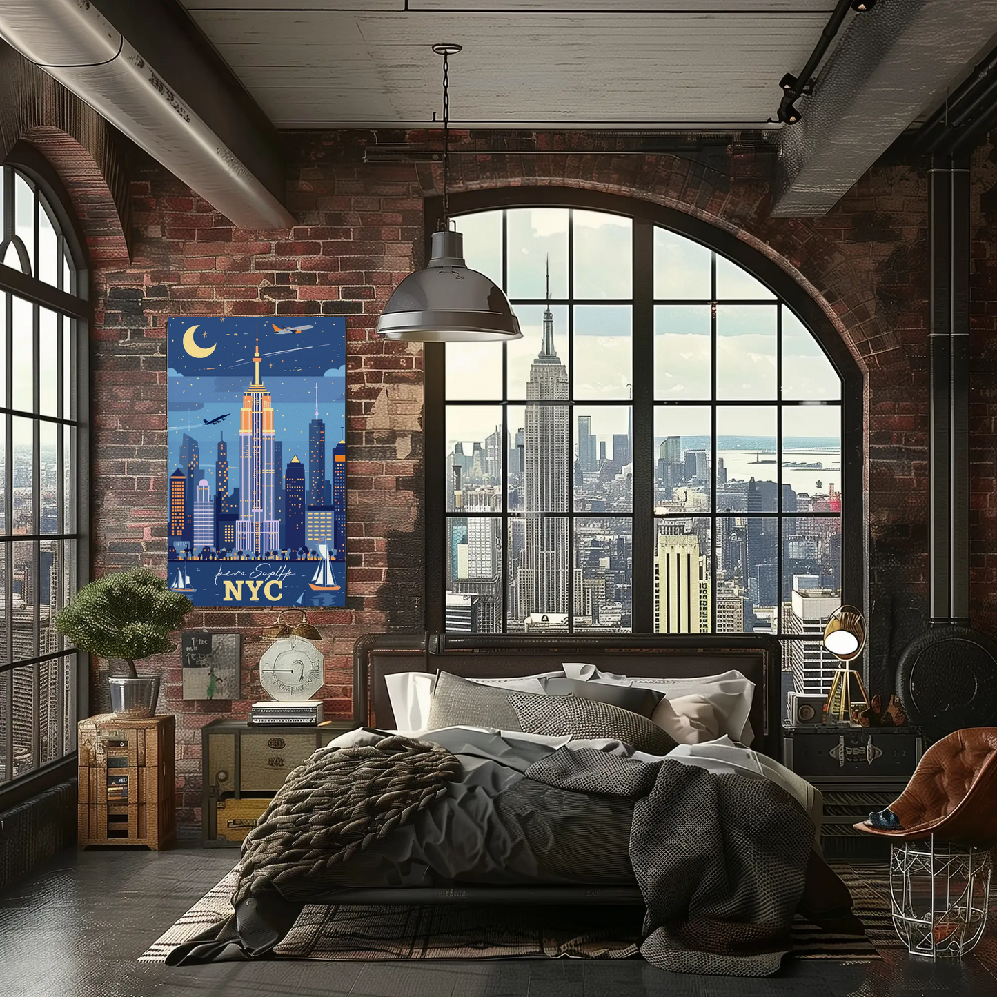 NYC Skyline Vintage Poster