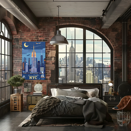 NYC Skyline Vintage Poster