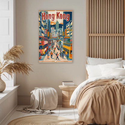 Hong Kong Busy Street Poster