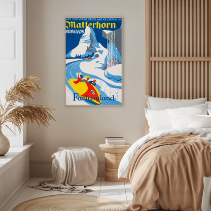 Disneyland Fantasyland Matterhorn 1960 Poster