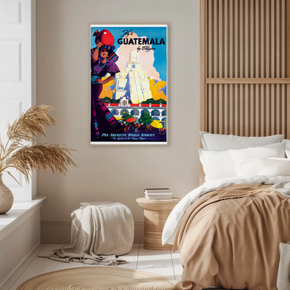 Guatemala Pan Am Airways Vintage Poster