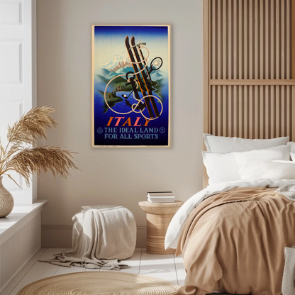 Italy The Ideal Land for All Sports Poster