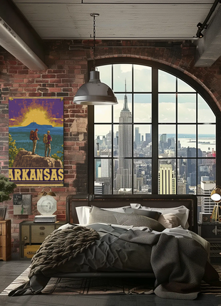Vintage Poster Arkansas Sunset Hike